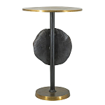 Столик приставной с абстрактным основанием и акцентом в виде золотистого диска Heavenly Space варинант исполнения - 2 | Loft Concept в Грозном