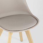 Стул с основой из пластика и мягким сиденьем Arvika Beige варинант исполнения - 7 | Loft Concept в Грозном