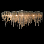 Люстра подвесная с металлическими дугами и длинными цепочками 115 см Atlantis Chain варинант исполнения - 16 | Loft Concept в Грозном