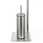 Держатель для туалетной бумаги с ершиком Chrome Bathroom Accessory варинант исполнения - 4 | Loft Concept в Грозном