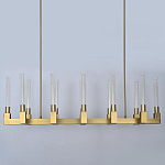 Люстра CANELLE Linear Chandelier 12 Modern Brass варинант исполнения - 2 | Loft Concept в Грозном
