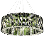 Круглая люстра с хрустальными подвесками хром Crystal Art Chrome Green Chandelier 16 варинант исполнения - 1 | Loft Concept в Грозном