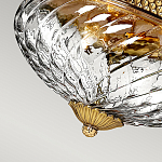 Потолочный светильник цвета латунь с прозрачным рифленым плафоном в форме чаши Hinkley варинант исполнения - 3 | Loft Concept в Грозном