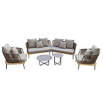 Диван садовый угловой Counter серый варинант исполнения - 3 | Loft Concept в Грозном