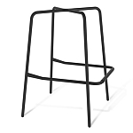 Барный стул со спинкой и подлокотниками на 4-х металлических ножках Douglas Rhombus Черный Велюр варинант исполнения - 5 | Loft Concept в Грозном