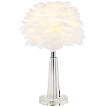 Настольная лампа с перьями Plumage White Table Lamp варинант исполнения - 1 | Loft Concept в Грозном