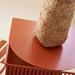 Оранжевый приставной стол из металла Lattice варинант исполнения - 6 | Loft Concept в Грозном