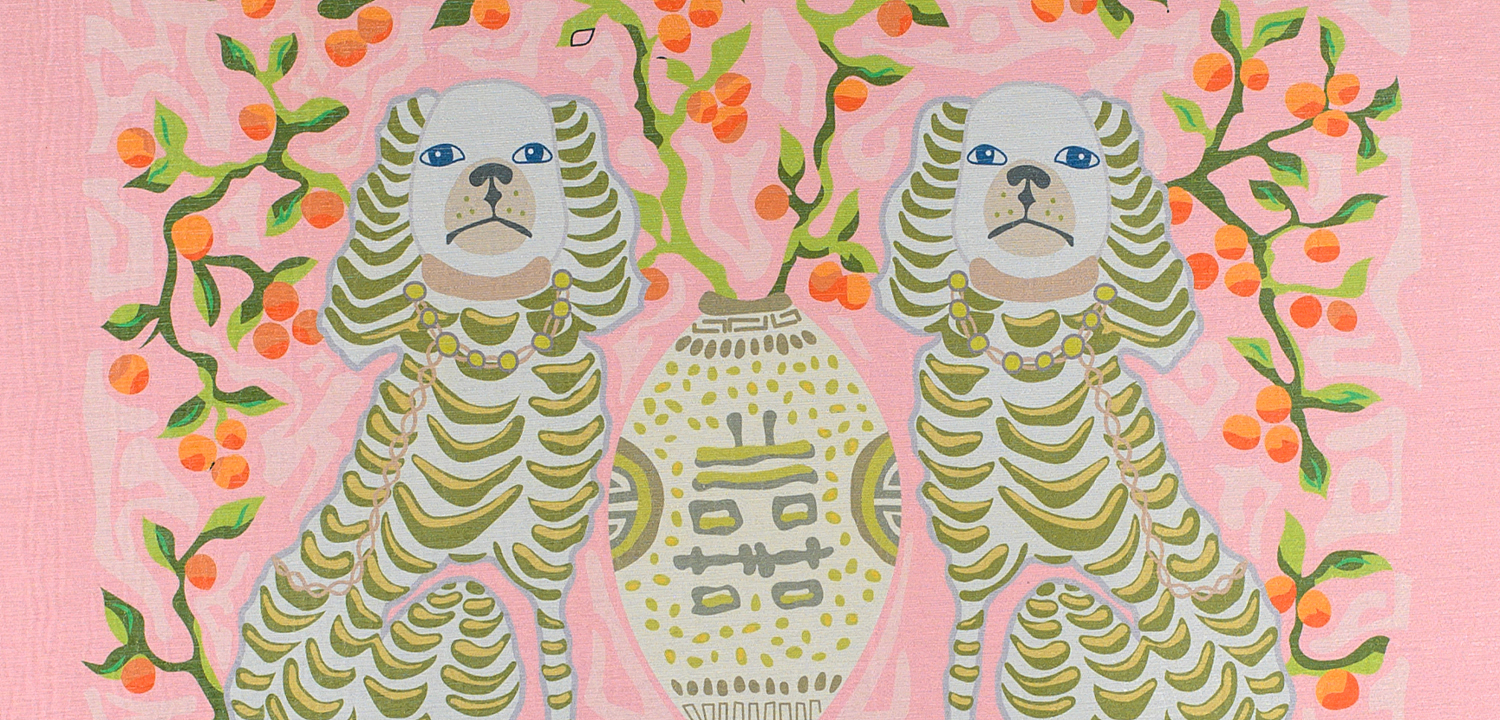 Ковер Two Dogs Rug pink Ковер Two Dogs Rug pink - Loft-Concept в Грозном
