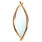 Зеркало овальное в деревянной золотистой раме Oval Gold Lines варинант исполнения - 1 | Loft Concept в Грозном