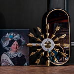 Часы настенные золотые из металла с декором в виде стрел Current Time варинант исполнения - 3 | Loft Concept в Грозном