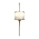 Бра вертикальное с белым полукруглым плафоном и длинным стержнем S Kichler варинант исполнения - 7 | Loft Concept в Грозном