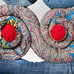 Кукла из одежды и павлопосадских платков Rusalka Blue Jeans варинант исполнения - 3 | Loft Concept в Грозном