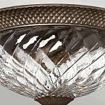 Потолочный светильник с чашеобразным плафоном из толстого волнообразного стекла и широким узорчатым основанием Hinkley варинант исполнения - 3 | Loft Concept в Грозном