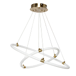 Люстра подвесная с двумя пересекающимися белыми светодиоидными кольцами Luke Lampco Tracer Lamp варинант исполнения - 2 | Loft Concept в Грозном