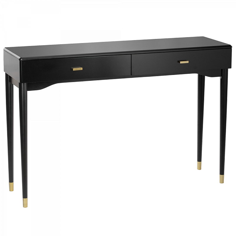 Консоль Console Two Drawers Черный Глянцевое золото Консоль Console Two Drawers Черный Глянцевое золото в Грозном | Loft Concept