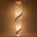 Торшер из перламутра на металлическом каркасе Indonesian Spiral 2 варинант исполнения - 4 | Loft Concept в Грозном