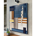 Панно из шнура Синяя геометрическая абстракция wall panel line Blue варинант исполнения - 2 | Loft Concept в Грозном