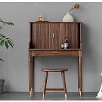 Туалетный стол деревянный с ящиком и зеркалом Moon Walnut Furniture варинант исполнения - 3 | Loft Concept в Грозном