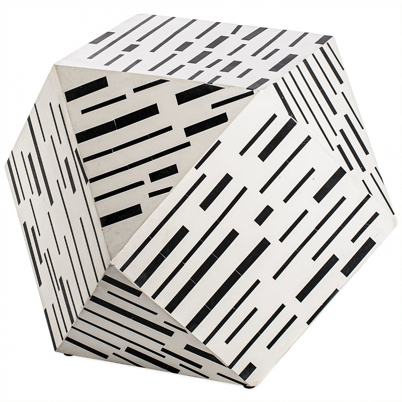Табурет Black&white Indian Bone Inlay stool Черно-белый Табурет Black&white Indian Bone Inlay stool Черно-белый в Грозном | Loft Concept