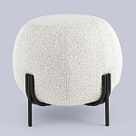 Пуф в ткани букле молочного цвета Pikelet варинант исполнения - 2 | Loft Concept в Грозном