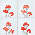 Плитка с узором Мухомор варинант исполнения - 1 | Loft Concept в Грозном