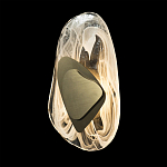 Бра овальное из стекла с золотым элементом Flow Texture  варинант исполнения - 7 | Loft Concept в Грозном