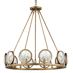 Люстра круглая с прозрачными рельефными плафонами Crystal Prism варинант исполнения - 3 | Loft Concept в Грозном