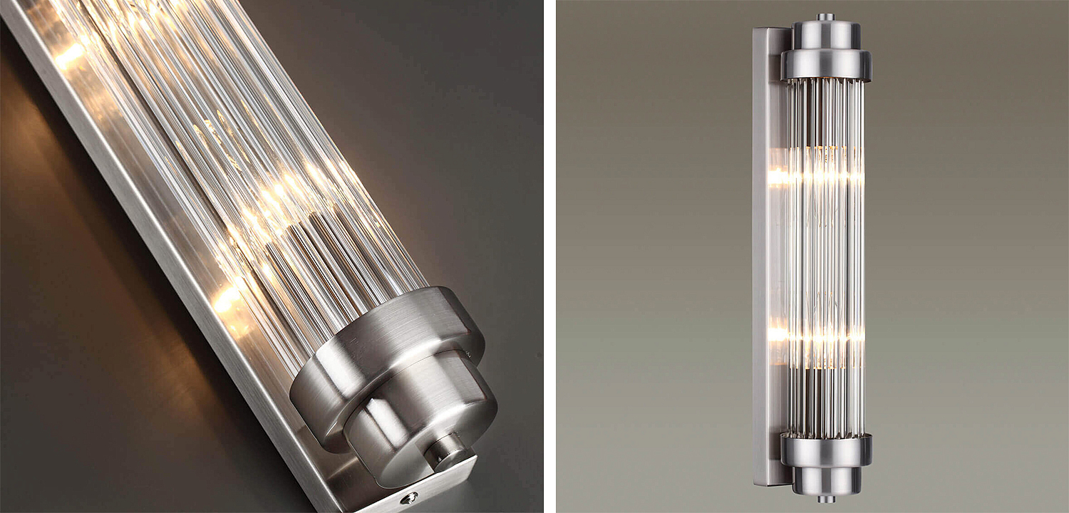 Бра Dirck Glass TUBE Sconce Nickel Бра Dirck Glass TUBE Sconce Nickel - Loft-Concept в Грозном