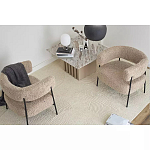 Кресло полукруглое мягкое с буклированной обивкой Armchair with Boucle Upholstery варинант исполнения - 5 | Loft Concept в Грозном