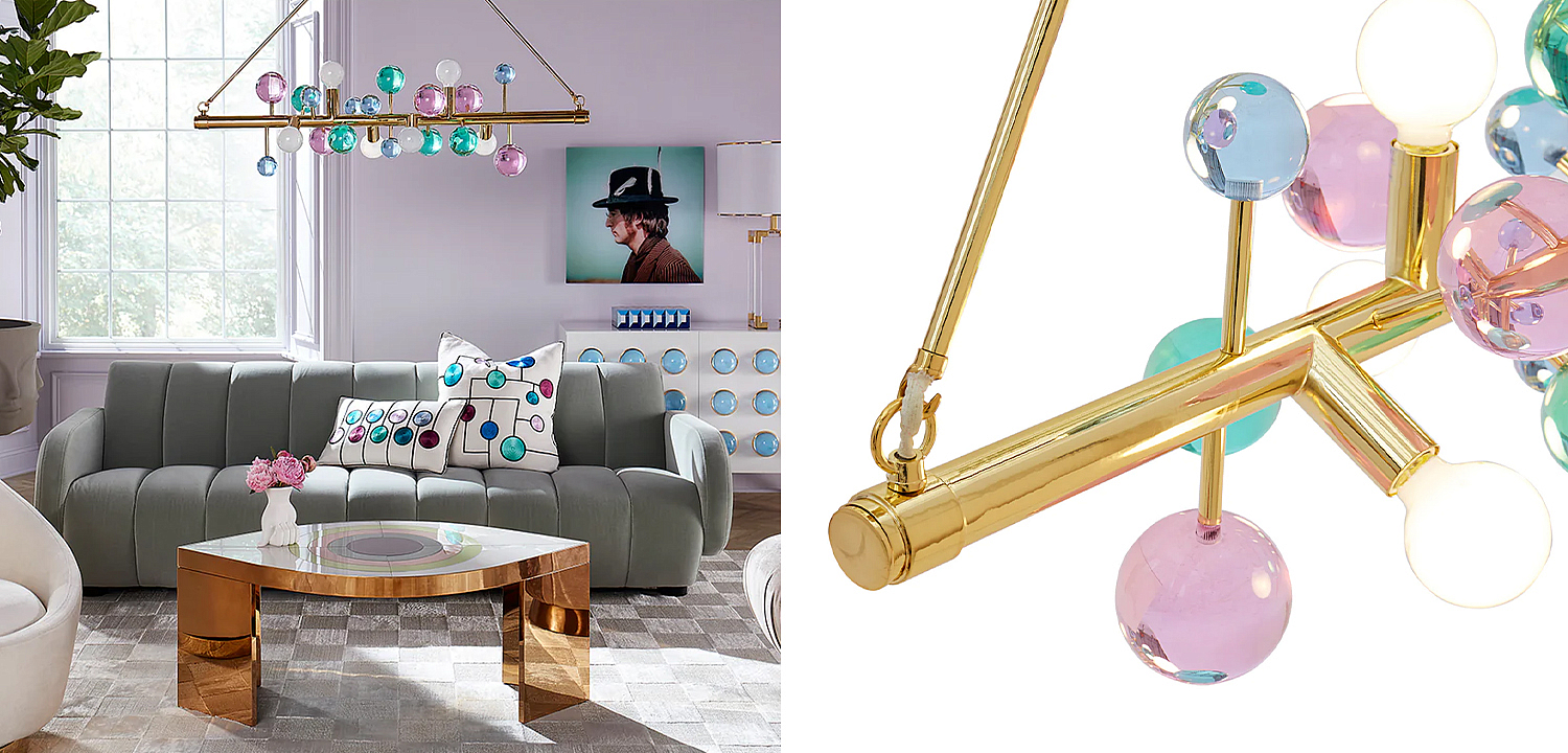 Светильник Jonathan Adler GLOBO SIX-LIGHT LINEAR CHANDELIER Multi Светильник Jonathan Adler GLOBO SIX-LIGHT LINEAR CHANDELIER Multi - Loft-Concept в Грозном