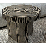 Столик журнальный круглый с полосатым узором Zebroids варинант исполнения - 4 | Loft Concept в Грозном