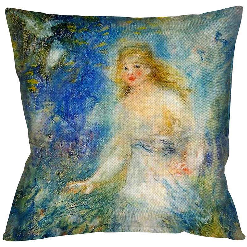 Подушка декоративная с принтом Весна Impressionism in Art Мульти Бежевый в Грозном | Loft Concept 