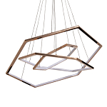 Люстра с 3-мя подвесами в виде шестиугольников Hexagon Horizontal варинант исполнения - 1 | Loft Concept в Грозном