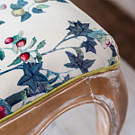 Банкетка из массива бука с цветочным принтом Beige Chinoiserie Garden Banquette варинант исполнения - 3 | Loft Concept в Грозном