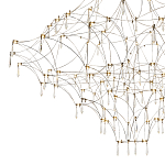 Люстра с тонким металлическим каркасом цвета хром Quasar варинант исполнения - 3 | Loft Concept в Грозном