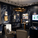 Обои ручная роспись в стиле Арт-деко Symphony Colourway SC-104 on Kyanite silk dupion варинант исполнения - 2 | Loft Concept в Грозном