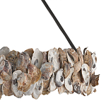 Люстра круглая с абажуром из устричных раковин Sea Ravens варинант исполнения - 1 | Loft Concept в Грозном