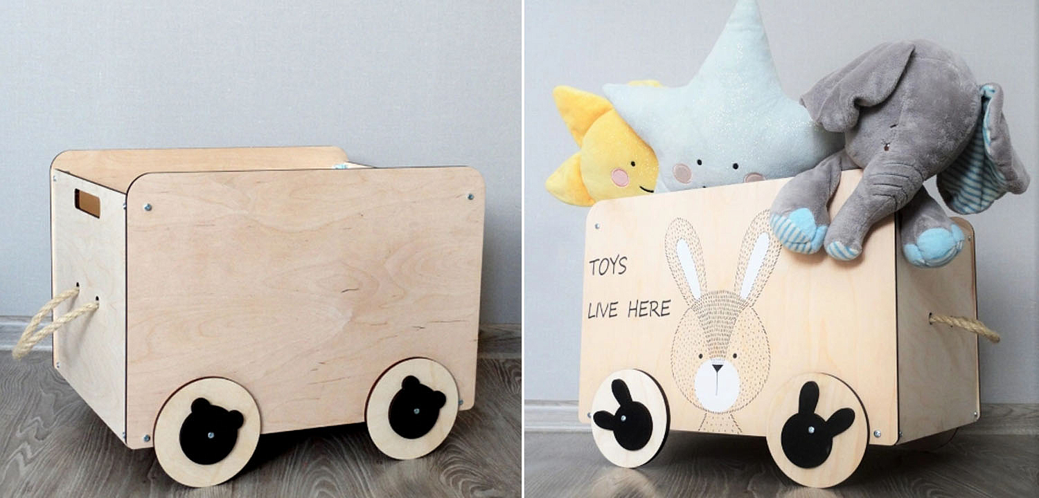 Ящик Wooden Box Bunny Ящик Wooden Box Bunny - Loft-Concept в Грозном
