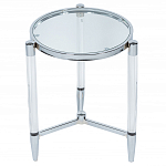 Приставной столик со стеклянной столешницей Deimos варинант исполнения - 1 | Loft Concept в Грозном