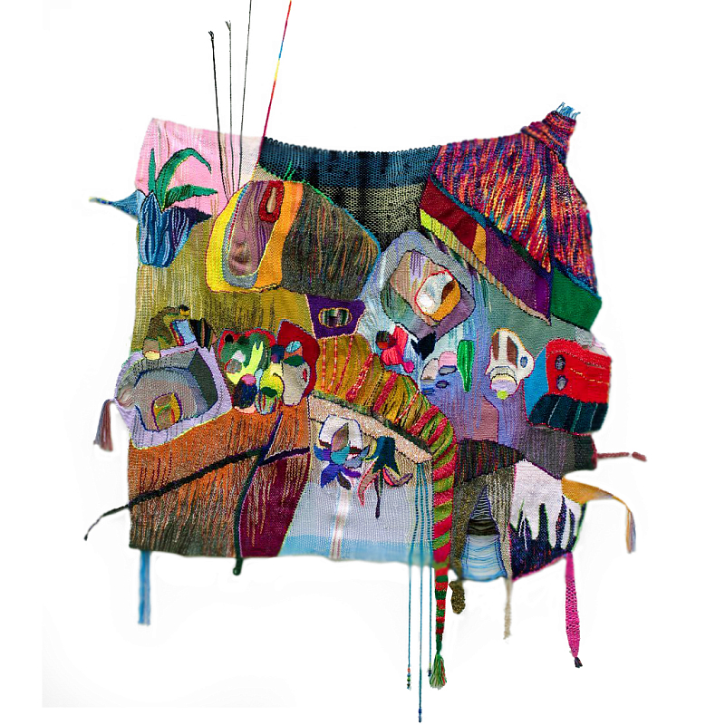 Панно гобелен яркие Пространство-Время TimeSpace Multicolor Мульти в Грозном | Loft Concept 