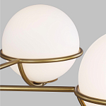 Люстра с 5-ю белыми шарообразными плафонами в сферические каркасах Feiss варинант исполнения - 4 | Loft Concept в Грозном