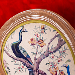 Полукресло из массива бука бежевое с изображением птиц и цветов Beige Green Chinoiserie Garden Chair варинант исполнения - 4 | Loft Concept в Грозном