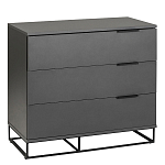 Комод цвета графит с 3-мя ящиками Strict Lines  варинант исполнения - 1 | Loft Concept в Грозном