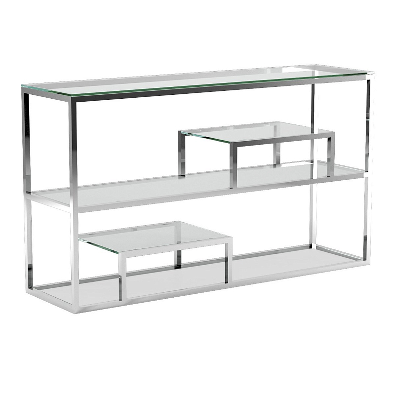 Консоль Step Console Silver Серебряный Прозрачный (Transparent) в Грозном | Loft Concept 