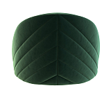 Барный стул со спинкой и металлической подставкой на 4-х деревянных ножках Зеленый Велюр Vendramin Chair варинант исполнения - 3 | Loft Concept в Грозном