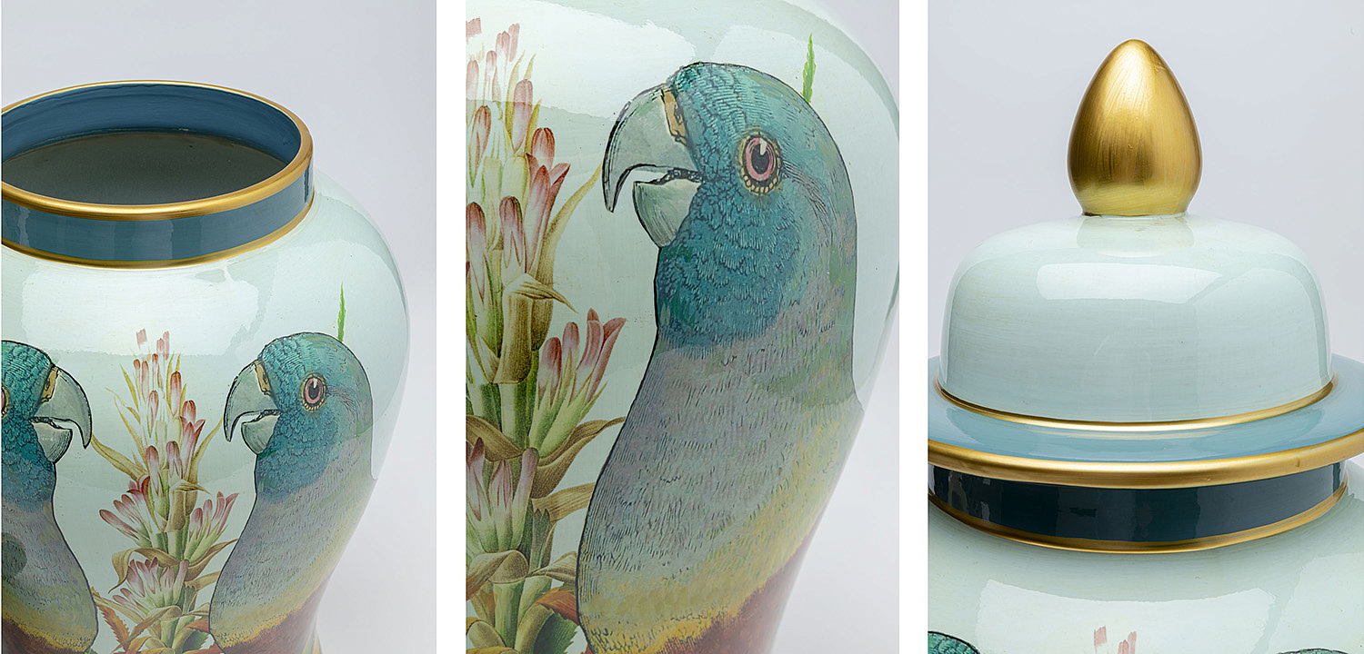 Ваза Porcelain Vase Parrots Ваза Porcelain Vase Parrots - Loft-Concept в Грозном