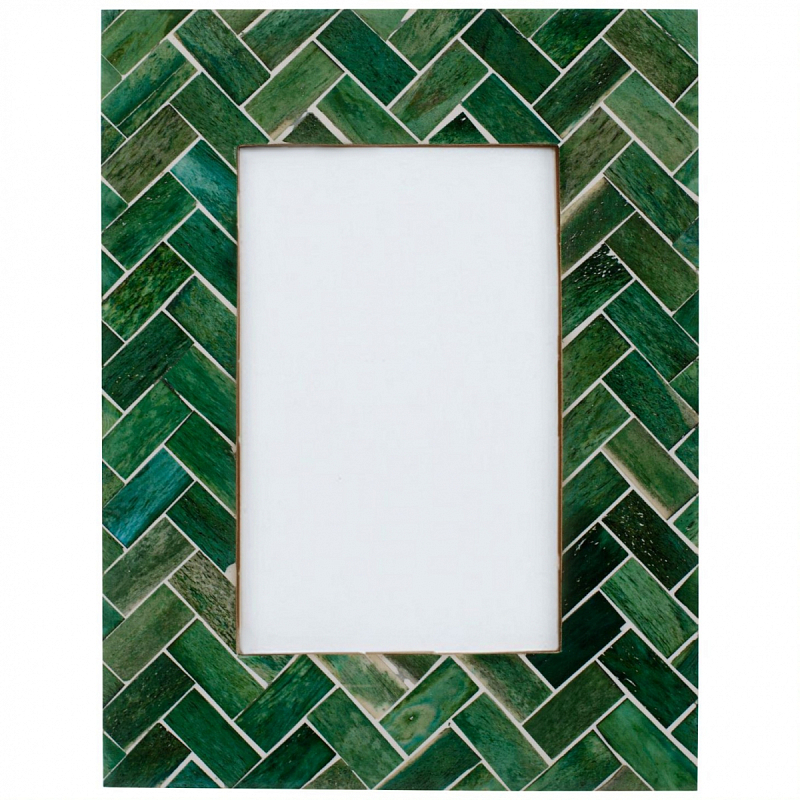 Фоторамка кость Green Indian Bone Inlay photo frame Зеленый Фоторамка кость Green Indian Bone Inlay photo frame Зеленый в Грозном | Loft Concept