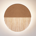 Бра круглое натуральная пробка с бахромой Natural Cork варинант исполнения - 3 | Loft Concept в Грозном