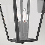 Настенный фонарь черного цвета с прозрачным стеклянным плафоном трапециевидной формы Hinkley варинант исполнения - 10 | Loft Concept в Грозном