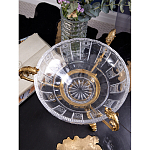 Чаша из прозрачного рельефного стекла на бронзовой подставке Eden Garden варинант исполнения - 2 | Loft Concept в Грозном